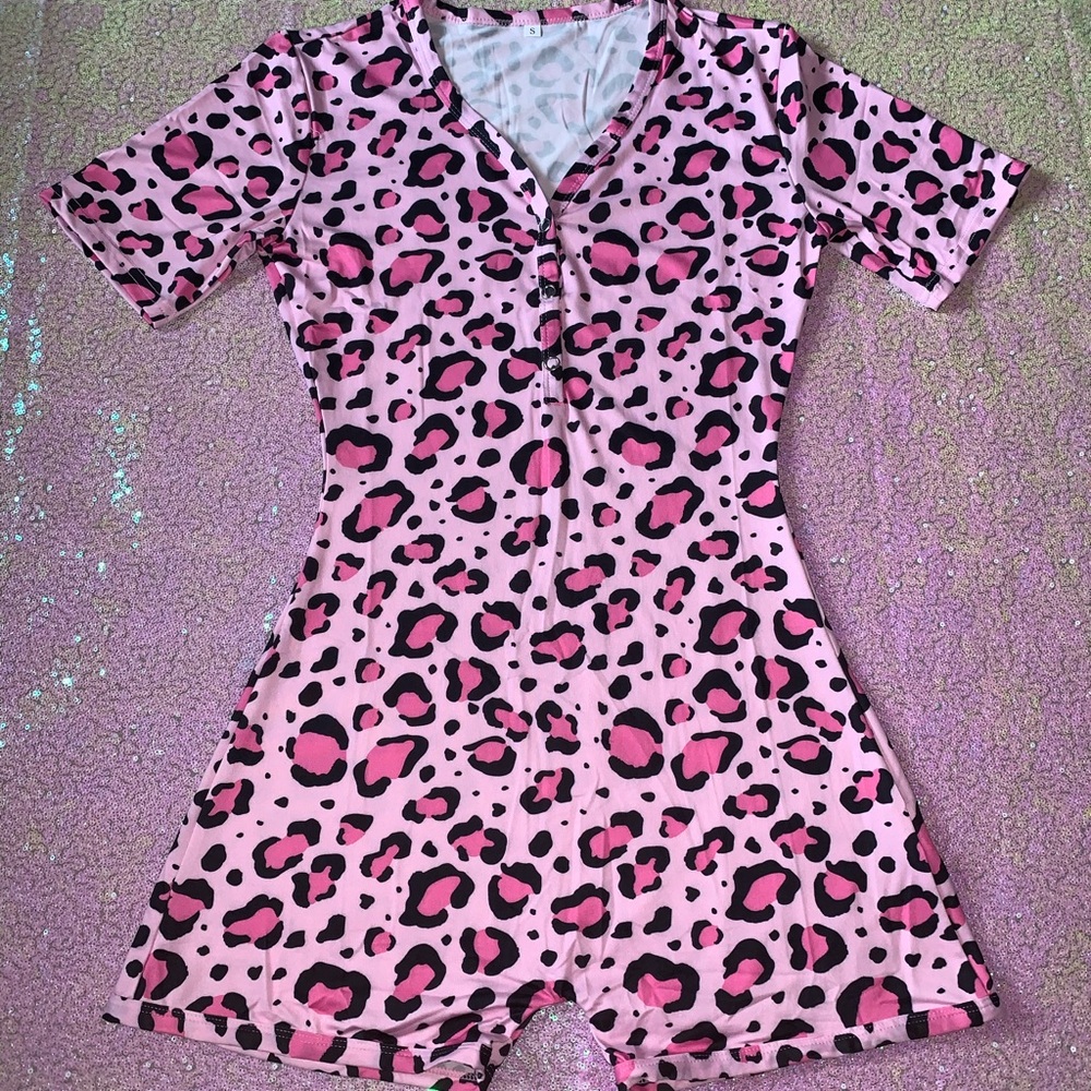 Pink Leopard Onesie